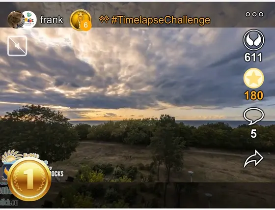 1. Platz bei der TimelapseChallenge mit 50€ Preisgeld.
(Video siehe Menüpunkt Zeitraffer)