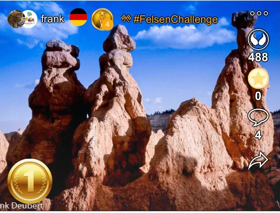 1. Platz bei der  FelsenChallenge