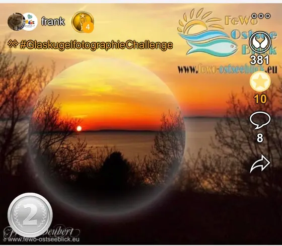 2. Platz bei der GlaskugelfotographeChallenge