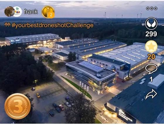 3. Platz bei der yourbestdroneshotChallenge
